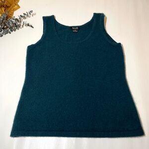 Misook Cashmere Knit Tank Top Women XL Minimalist Timeless Quite Luxury Capsule